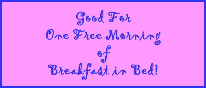 breakfast in bed coupon